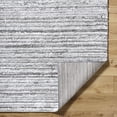thumbnail image 3 of Hauteloom Trude Living Room, Bedroom Area Rug - Bohemian, Transitional - High Pile - Light Silver, Silver Gray, Metallic Silver - 5'3" x 7', 3 of 6