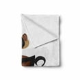 thumbnail image 2 of Coffee Soft Flannel Fleece Blanket, Coffee Cup with Abstract Curved Lines Refreshing Aromatic Drink Pattern, Cozy Plush for Indoor and Outdoor Use, 50" x 60", Black Brown Sand Brown, by Ambesonne, 2 of 6