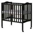 Dream On Me 2in1 Lightweight Folding Portable Crib, Black
