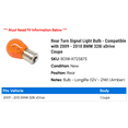 thumbnail image 2 of Rear Turn Signal Light Bulb - Compatible with 2009 - 2010 BMW 328i xDrive Coupe, 2 of 2