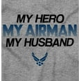 thumbnail image 2 of US Air Force My Hero Airman Husband Women Plus Size Long Sleeve Graphic Tee Brisco Brands 2X, 2 of 5