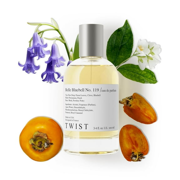 Twist Belle Bluebell No. 119 - Inspired by J. Malone's Wild Bluebell, Long-Lasting Perfume for Women, Paraben-Free, Vegan, Clean Ingredients, Fragrance – Spray 100 ml | 3.4 fl. oz.