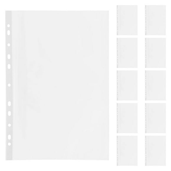 100PCS Binder Sleeves A4 Clear Sheet Protectors for Binders Heavy Duty Page Protectors for Documents Photo Paper Recipes Certificates for School Office