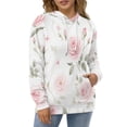 thumbnail image 4 of Pink Roses Floral Pattern_1 3d Sweatshirts Hoodie Fashion Casual Personality Men's Women Street Hoodie Pullovers Long Sleeve Comfortable Top, 4 of 6