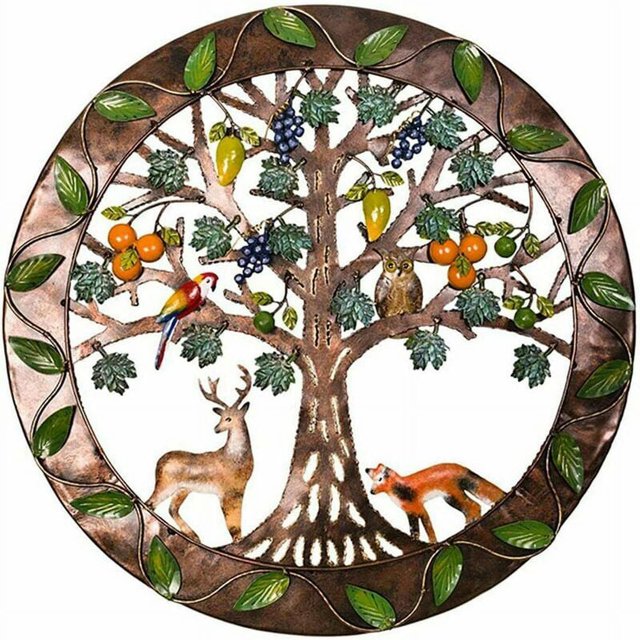 Decoración de pared con árbol de la vida de madera, arte de pared con árbol de la vida, letrero familiar de metal, decoración de pared, decoración del hogar, idea de regalo perfecta para personas sens