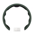 thumbnail image 1 of Funda para volante de cuero artificial PU ABS Protector de volante de automóvil Verde oscuro 1Pc, 1 of 6
