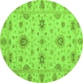 thumbnail image 1 of Ahgly Company Indoor Round Oriental Green Traditional Area Rugs, 6' Round, 1 of 4