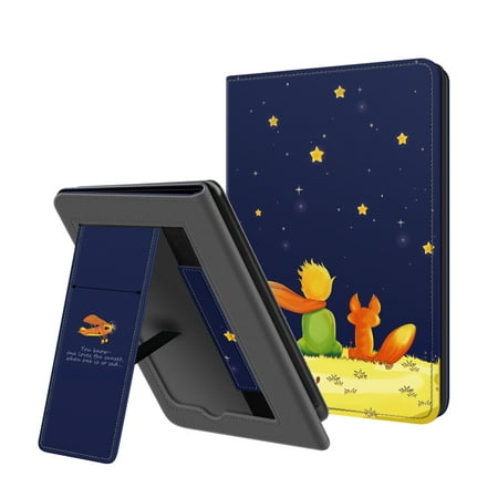 Ayotu Folding Case for All-New Kindle 10th Gen 2019 Release, with Auto Wake/Sleep, Lightweight Leather Hands-Free Stand Cover with Hand Strap (Not Fit Kindle Paperwhite), The Little Prince