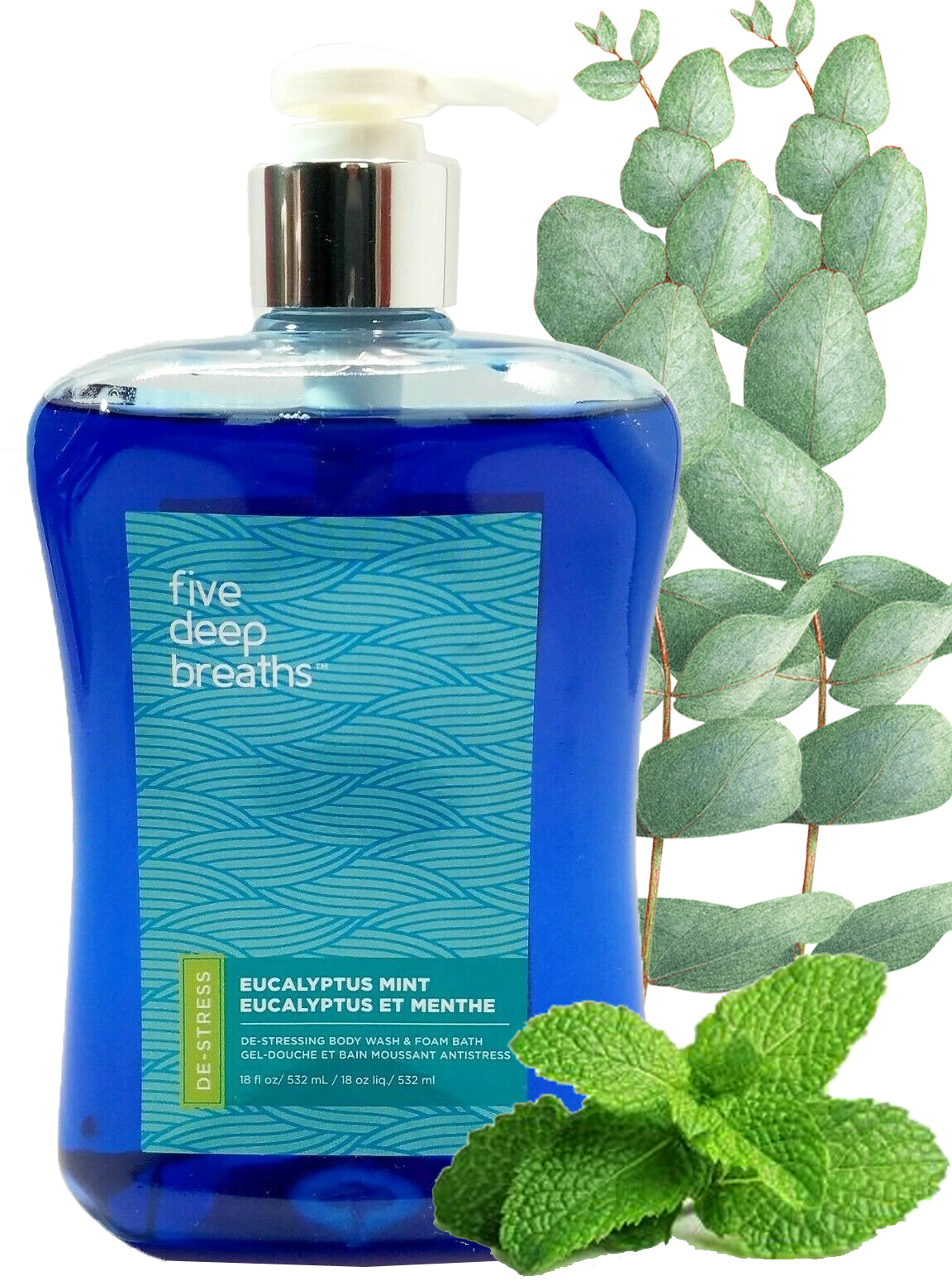 Aromatherapy Eucalyptus Mint Stress Relief Body Wash & Foam Bath, 18 fl