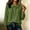A1_Army Green, variant on Women's Peter Pan Collar Half Button Long Sleeve Blouse Loose Puff Cuff Sleeve Lightweight Gauze Shirts Plus Size Loose Fit Comfy Flowy Peasant Vintage Elegant Dressy Casual Tops Black L