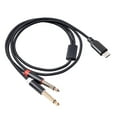 thumbnail image 2 of USB C to 6.35mm Audio Splitter, Digital Chip, Noise-Free, For Phone/Tablet Audio Output, 2 of 7