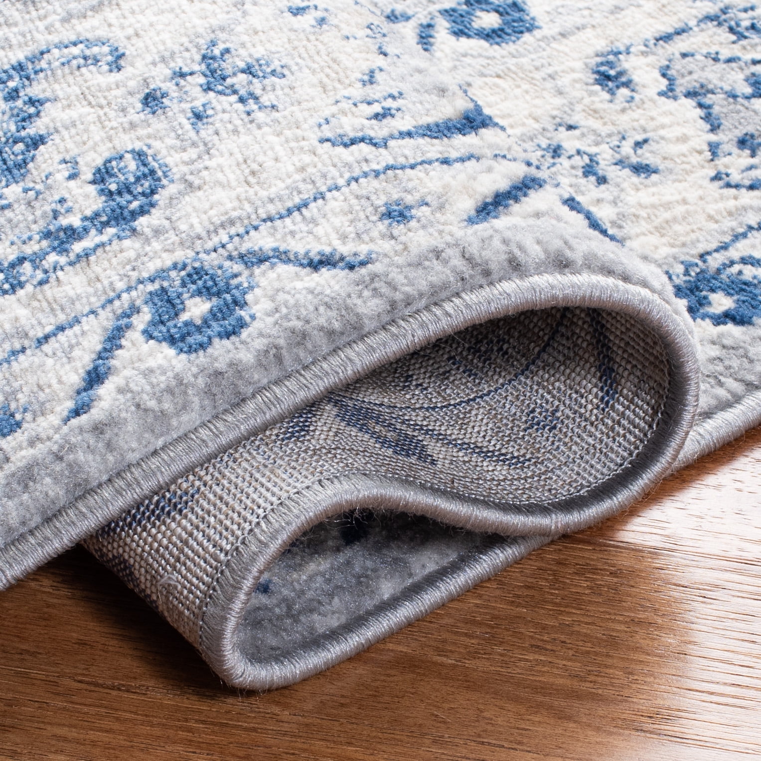 SAFAVIEH Brentwood Pompeii Geometric Area Rug, Gray/Blue, 6' x 9'