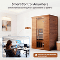 thumbnail image 6 of EASYHAWK 2-Person Infrared Sauna, Indoor Use, 1500W Infrared Heater, WiFi & Bluetooth App Control, 6 of 8