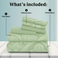 thumbnail image 3 of 6 Pcs Bed Sheets Set-Microfiber  & Solid Bedding Set-Upto 16 Inches Deep Pocket Queen Sheets-Hotel, 3 of 6