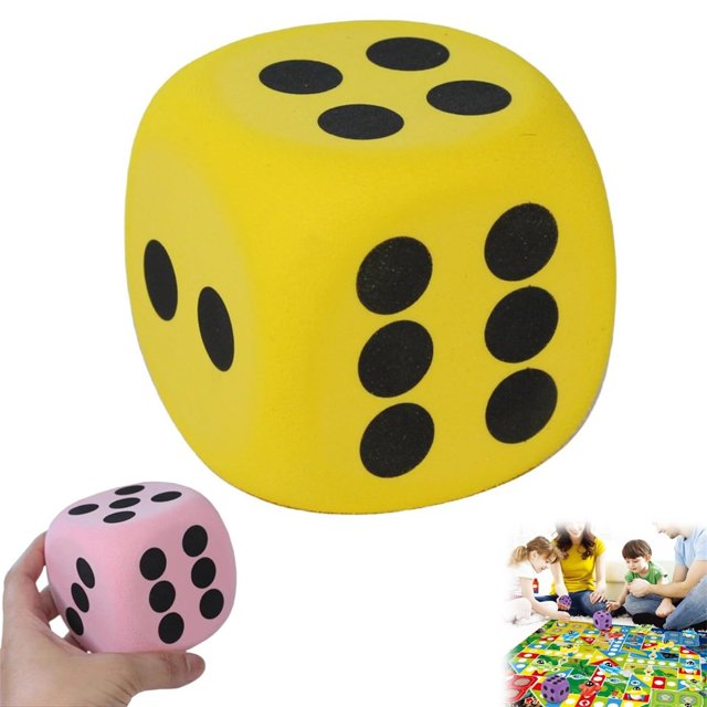 IMENGL Large Foam Dice Color Foam Dice 3.15 Inches Big Dice For Building Educational Math Teaching Pastime Party 6 Foam Dice Anxiety Dice For Stress Rel 6 Cm,Rot,Games Sausage,Fidgets toy toys ‘s pa