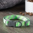 thumbnail image 2 of Vibrant Life Patterned Comfort Padded Dog Collar, Green/Gray Stripes, Medium, 2 of 7