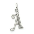 thumbnail image 1 of Sterling Silver Polished Glitter Enamel Letter A Pendant, 1 of 1