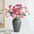 thumbnail image 1 of Peonía flor artificial flocado cabeza loto hogar sala de estar decoración adornos boda decoración flor, 1 of 5