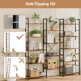 thumbnail image 4 of Walsunny Triple Wide 5 Tier Bookshelf Bookcase Wooden Bookshelves with 14 Open Display Shelves for Bedroom Living Room Home Office,Rustic Brown, 4 of 11