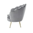 thumbnail image 5 of Nicole Miller Eian Velvet Accent Chair with Gold Legs, Grey, 5 of 8
