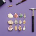 thumbnail image 4 of FELTECHELECTR 12 piezas de dijes de conchas para joyería: componentes de conchas para manualidades - Hermosas piezas de concha para hacer collares, aretes y colgantes (estilo mixto), 4 of 5