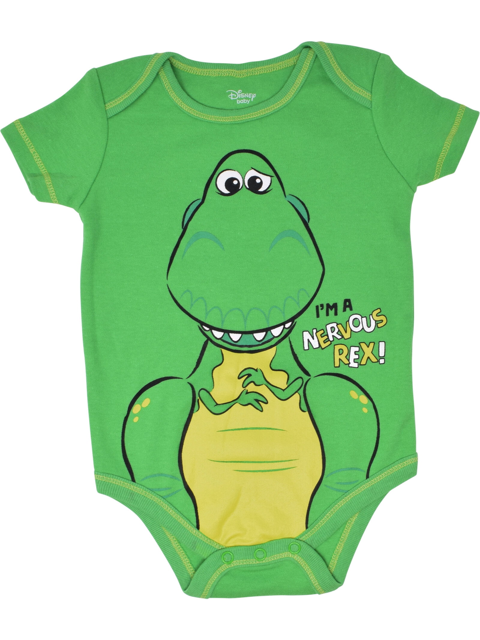 Disney Toy Story Baby Boys' 5-Pack One Piece Bodysuits Red Green Grey Multi
