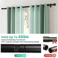 thumbnail image 2 of Industrial Curtain Rods, 1 Inch, Black, 66 to 120 Inches, Stainless Steel, Metallic Finish, Stainless Steel Electroplated, Indoor & Outdoor, Wall Mounted, Ceiling Tension Mounted, 2 of 11