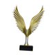 thumbnail image 2 of Estatua de águila, escultura de pájaro, figura decorativa de resina con alas para interiores, figura de águila Oro plata, 2 of 9