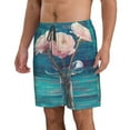 thumbnail image 2 of Naloa Flowers in Glass Vase Men's Beach Shorts, Surfing shorts, Swim trunks, Quick Dry Swim Trunks for Surfing Beach Fun - Medium, 2 of 9
