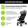 thumbnail image 5 of Jeep Altitude Compact Travel Stroller by Delta Children Greenguard Gold, Easy One Hand Fold, Lightweight, Extendable Canopy with Peek-a-Boo Window, Reclining Seat, 4 Wheel Suspension, Olive Green, 5 of 5