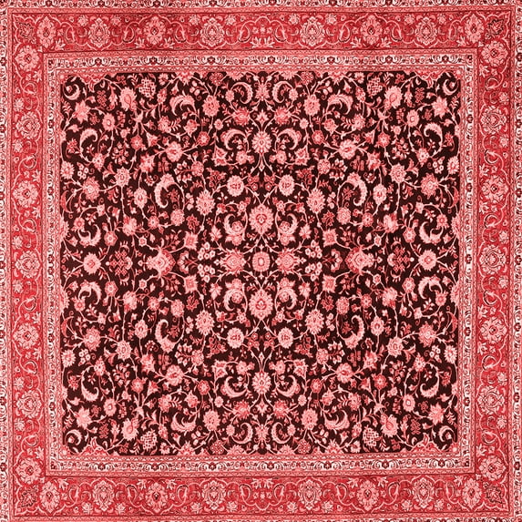 Ahgly Company Indoor Square Persian Red Traditional Area Rugs, 7' Square