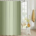 thumbnail image 4 of Fabric Shower Curtain Sage Green Ombre Solid Color Gradient Modern Art Shower Curtains with 12 Hooks Waterproof Machine Washable Bath Curtains for Bathroom, 72 x 96in, 4 of 6