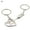 A, variant on 1 Pair Key Chain Cartoon Decorating 3D Effect Zinc Alloy Lovers Gift Wedding Favors Keyring Fob For Couple Fashion