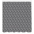 thumbnail image 2 of Ambesonne Geometric Shower Curtain, Cultural Adinkra Ashanti, 69"Wx84"L, Dimgray White, 2 of 4