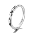 thumbnail image 2 of Sterling Silver Paw Print Band Ring - Puppy / Kitty Lovers, 2 of 2