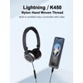thumbnail image 2 of Lightning to 2.5mm 6N OCC Upgrade Nylon Cable 4ft Compatible with AKG K450 K451 K452 Q460 K480 Earphones, 2 of 9