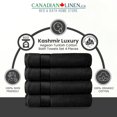 thumbnail image 4 of Canadian Linen Turkish 100% Ring Spun Cotton Luxury Bathroom Towel Set 4 Pack 27”x54” 600 GSM Thick Ultra Soft Absorbent Quick Dry  Bath towel, Pool, Spa, Shower Large Size Color Terry Towel Dark Grey, 4 of 9