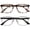 Brown / Gray - 2 Pairs, variant on OPULIZE NYX Blue Light Blocking Glasses - Anti-Glare Computer & Gaming Eyewear - UV & Eyestrain Protection - Rectangular Frame - Black - Mens Womens - 2 Pack