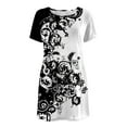 thumbnail image 5 of Frostluinai Summer Dresses For Women Plus Size Dress Casual Printed Tshirt Dresses Loose Short Sleeve Boho Beach Dress Crew Wedding Guest Dresses Sundresses Club Dresses, 5 of 5