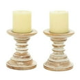 thumbnail image 2 of Candle Stands - Wood Candle Holder Pair 6"H, 5"W, 2 of 5