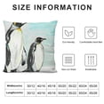 thumbnail image 5 of PHYHOO Sea Animals Throw Pillow Cushion Cover, Hand Drawn Art Flightless Birds , Decorative Square Accent Pillow Case, Black White, 5 of 5