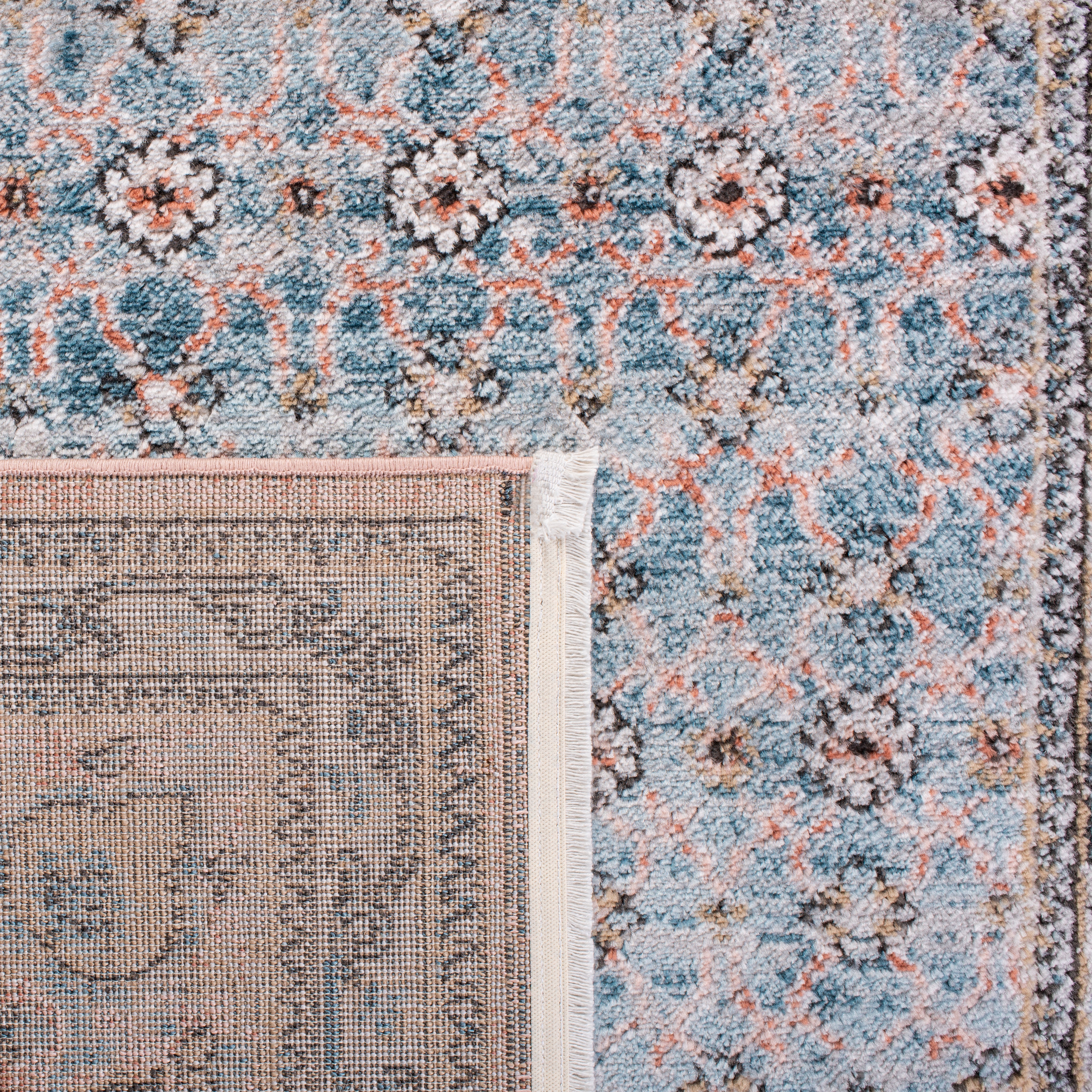 SAFAVIEH Shivan Collection SHV722M Blue / Rose Rug
