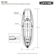 Lifetime Wave 6 ft Youth Sit-on-Top Kayak, Orange (90154)