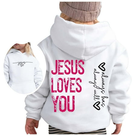 XEGLSBU Zip up Hoodies for Girls 10-12 Girls Hoodies & Sweatshirts Winter Warm Pullover With Hood And Pockets For Outdoor Activities Age 4 14 Years 2-White Size 8-10 Years