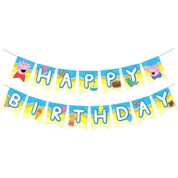 Peppa Pig Banner - Peppa Pig Birthday Decorations