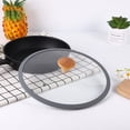 thumbnail image 3 of 9 Inch Tempered Glass Lid Universal Cover Replacement With Steam Vent Silicone Rim For Instant Pot Cast Iron Skillet, 3 of 5