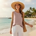 thumbnail image 5 of Sleeveless Tank Tops for Women Summer Layering Casual Workout Top, 5 of 6