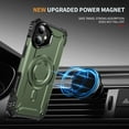 thumbnail image 3 of for iPhone 16 Plus Case Magnetic with Camera Ring Kickstand, Slim Shockproof Military Protecive Wireless Charging Phone Cover Case Compatible with iPhone 16 Plus, Armygreen, 3 of 7