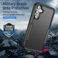 thumbnail image 3 of for Samsung Galaxy S24 Case, Dual Layers Shell Hard PC + Soft TPU Back Shell Heavy Duty Military Drop Protection Rugged Shockproof Hybrid Case for Samsung Galaxy S24, Black, 3 of 6
