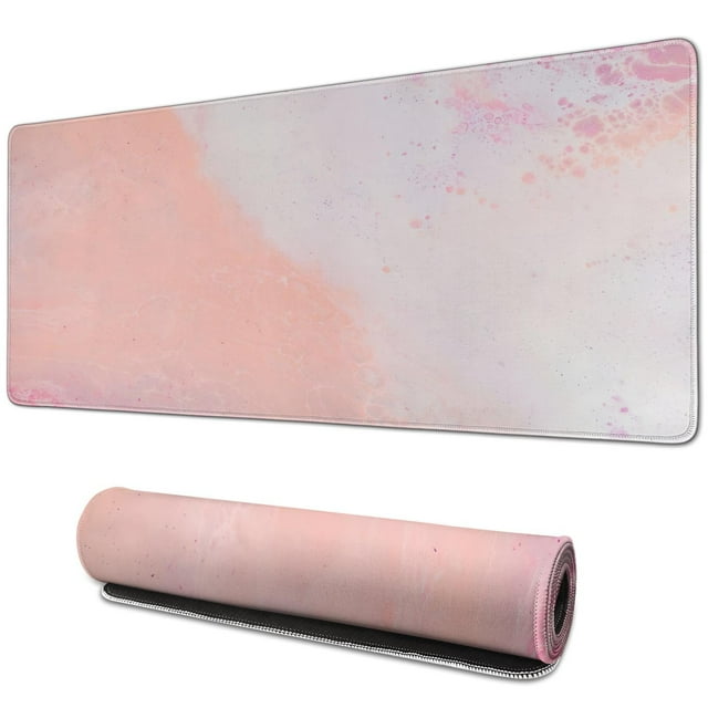 Inspirational Pink Mouse Pad for a Positive Workspace - Large 31.5x11.8in Desk Mat & Keyboard Pad, Laptop Protector - Ideal Cute Pink Desk Accessories